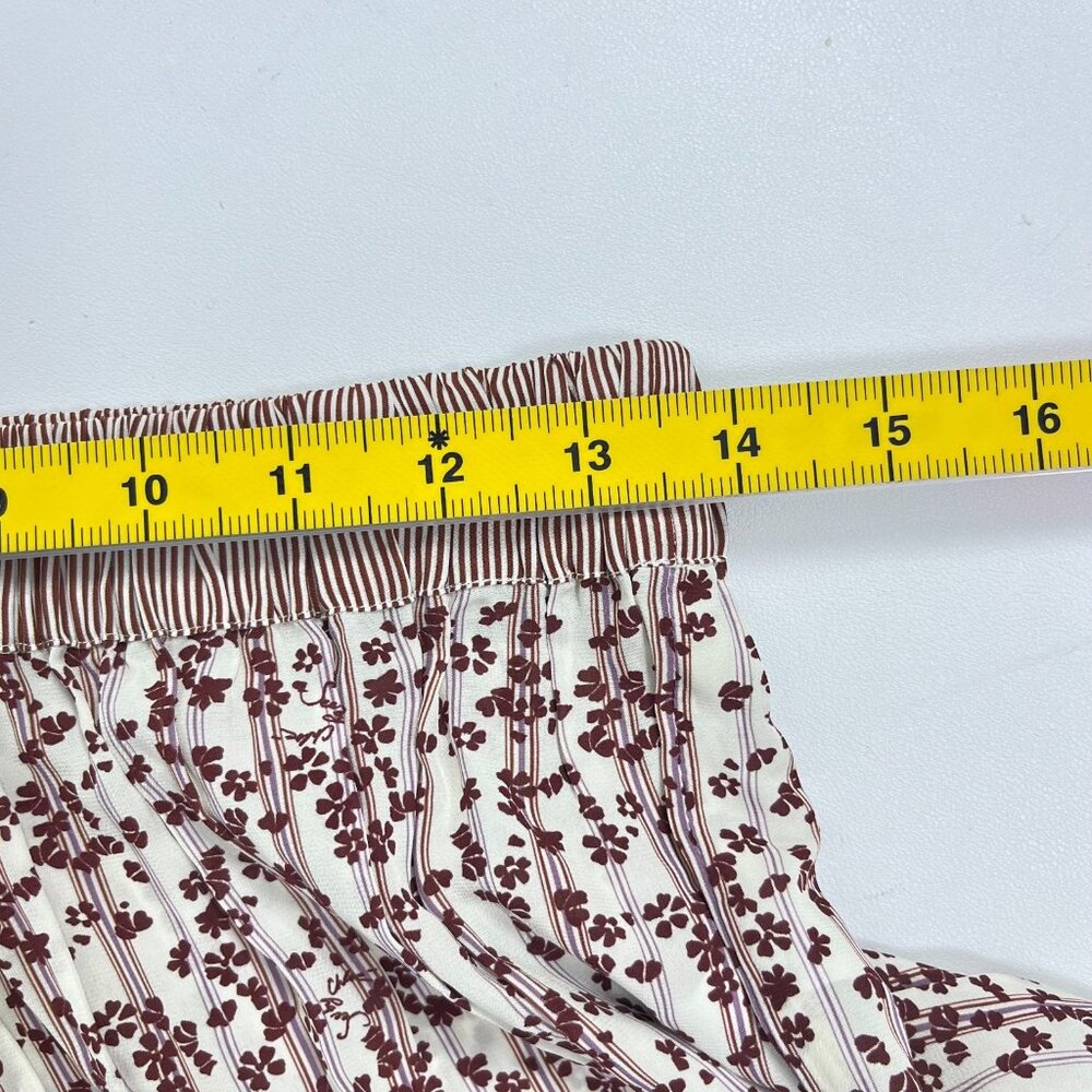 $605 NWOT SEE BY CHLOÉ Floral Stripe Maxi Skirt Size 38 Multicolor Elastic waist - Picture 10 of 12